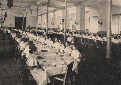 Alumnas del Instituto Smolny para Doncellas Nobles en el comedor, 1889 de Unbekannt