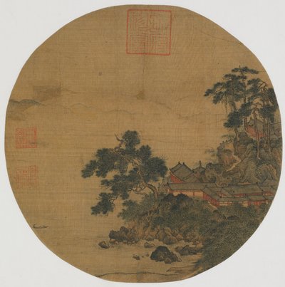 Santuario puro con escaleras cubiertas de pinos, dinastía Ming, siglos XV-XVI de Unbekannt