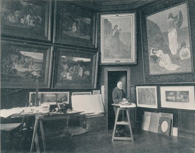 Puvis De Chavannes en su estudio, c1897 de Unbekannt