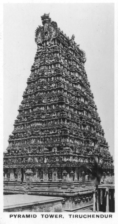 Torre Pirámide, Tiruchendur, Tamil Nadu, India, c1925 de Unbekannt