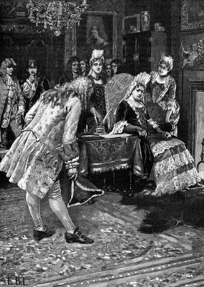 La Reina Ana recibiendo al Duque de Marlborough, siglo XIX de Unbekannt