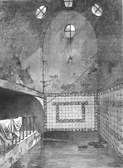 Baño de la Reina Ana desde una vista tomada en 1851 de Unbekannt