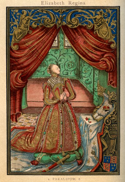 Reina Isabel I en oración, 1569, 1893 de Unbekannt
