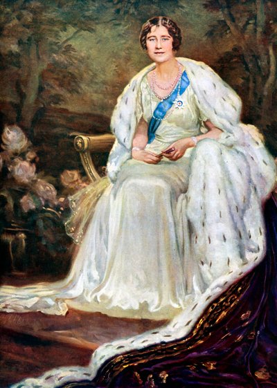 Reina Isabel en vestiduras de coronación, 1937 de Unbekannt
