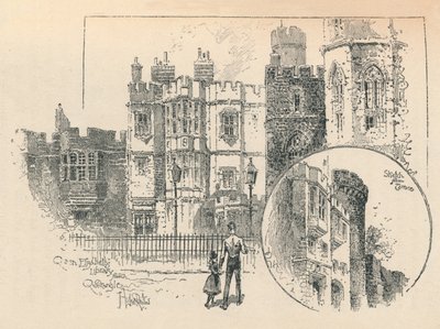Biblioteca de la Reina Isabel. Boceto desde la Terraza Norte, 1895 de Unbekannt