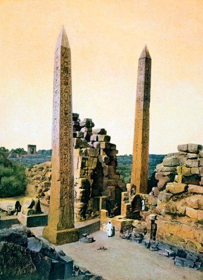 Obelisco de la Reina Hatshepsut, Templo de Amón, Karnak, Luxor, Egipto, siglo XX de Unbekannt