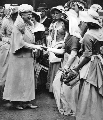 La Reina María en el antiguo mercado y feria de Westminster en Deans Yard, Westminster de Unbekannt