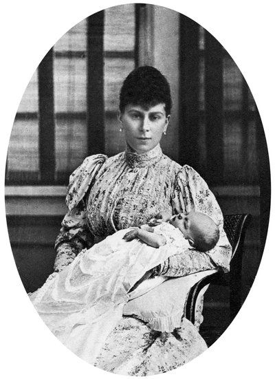 Reina María con el futuro Rey Eduardo VIII, c1894 de Unbekannt