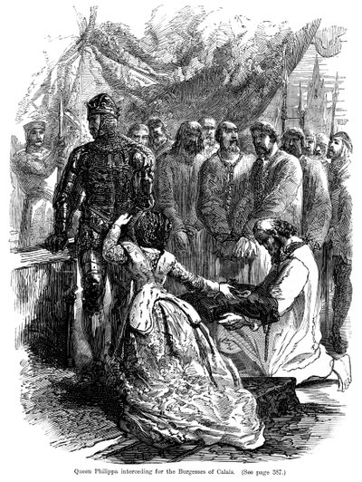 La Reina Felipa 1314-1369 intercediendo por los Burgueses de Calais, 1346 de Unbekannt