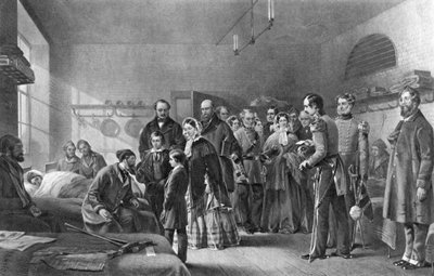Reina Victoria 1819-1901 visitando soldados heridos, siglo XIX de Unbekannt