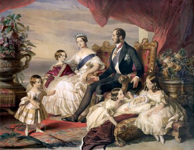 Reina Victoria y el Príncipe Alberto con cinco de sus hijos, 1846 de Unbekannt