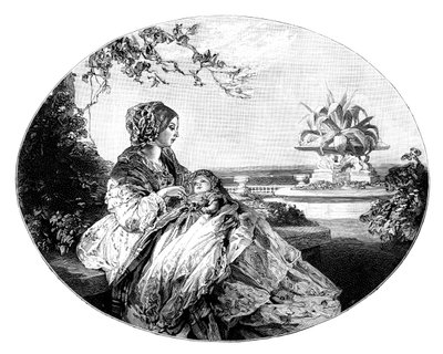Reina Victoria y el Príncipe Arturo, 1850 de Unbekannt