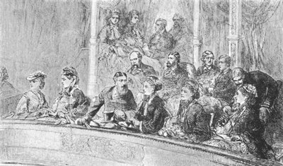 La Reina Victoria y la Emperatriz Augusta de Alemania en un concierto en Albert Hall, 8 de mayo de 1872, 1901 de Unbekannt