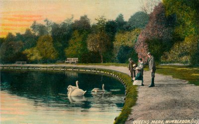 Queens Mere, Wimbledon, c1910 de Unbekannt