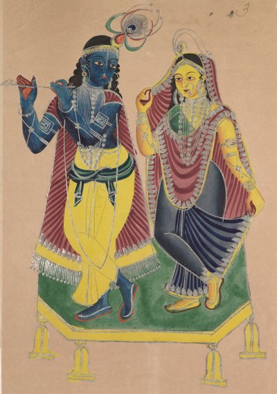 Radha y Krishna, 1800s de Unbekannt
