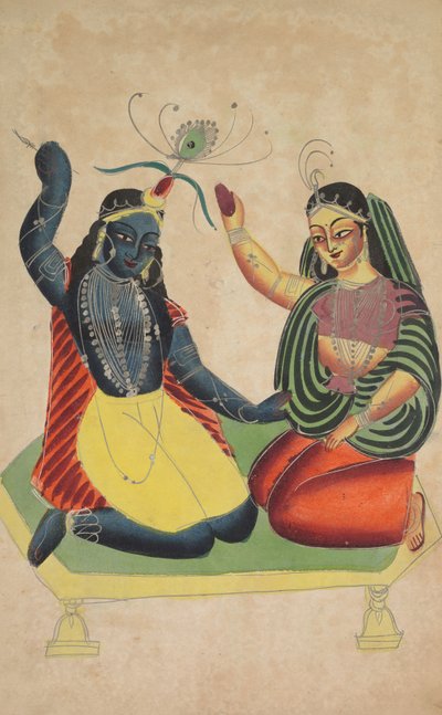 Radha y Krishna, 1800s de Unbekannt