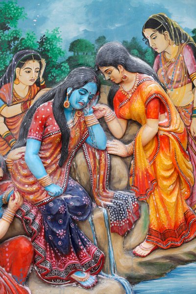 Radha llorando después de ser separada de Krishna, Vrindavan de Unbekannt