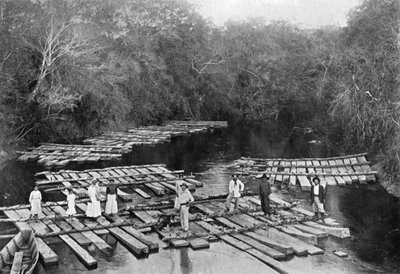 Balsas en el río Tebicuary-mi, Paraguay, 1911 de Unbekannt