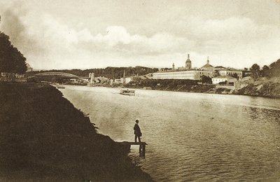 Puente ferroviario y Convento de Novodévichi, Moscú, Rusia, años 1910 de Unbekannt