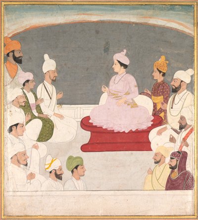 Raja Sansar Chand de Kangra y cortesanos, c. 1783 de Unbekannt