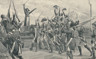 Soldados de Rampon tomando el juramento de nunca rendirse, 1796 de Unbekannt