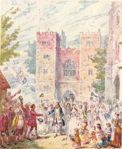 Matrimonio de Randulph Crewe con Hilda en la Iglesia de Lambeth, 1842, 1903 de Unbekannt