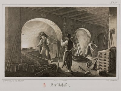Procesamiento de materias primas, metalurgia, forja de metales preciosos, Alemania, c. 1851 de Unbekannt