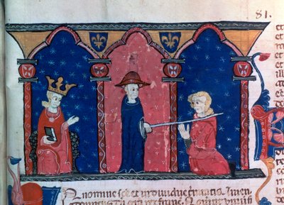 Raymond VII recibe la absolución, c1296 de Unbekannt