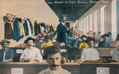 Lector en Fábrica de Cigarros, La Habana, Cuba, c1910s de Unbekannt