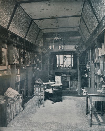 Sala de Lectura diseñada por H Novack y ejecutada por J. W. Muller, c1899 de Unbekannt