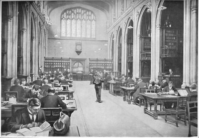 Sala de lectura, Biblioteca Guildhall, Ciudad de Londres, c.1903 de Unbekannt