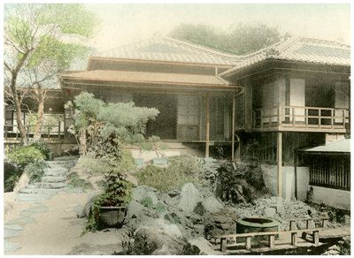 Esquina trasera de una casa japonesa, 1904 de Unbekannt