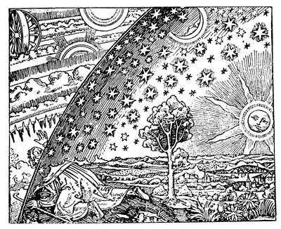 Reconstrucción de una concepción medieval del universo, siglo XIX de Unbekannt