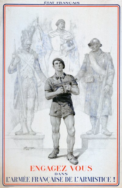 Póster de reclutamiento para el Ejército Francés del Armisticio, 1940-1942 de Unbekannt