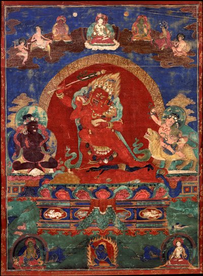 Red Yamari flanqueado por Virupa y Dombi Heruka de Unbekannt