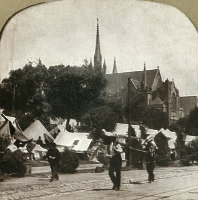 Campamento de refugiados en Jefferson Square, 1906 de Unbekannt