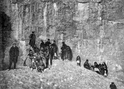 Refugiados, alturas de Belleville, durante el bombardeo de Verdún, Francia, Primera Guerra Mundial, 1916 de Unbekannt