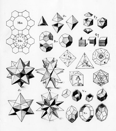Sólidos geométricos regulares de varios tipos, 1619 de Unbekannt