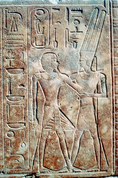 Relieve de la Reina Hatshepsut con vestimenta masculina, Templo de Amón, Karnak, Egipto, c. 1500 a.C. de Unbekannt