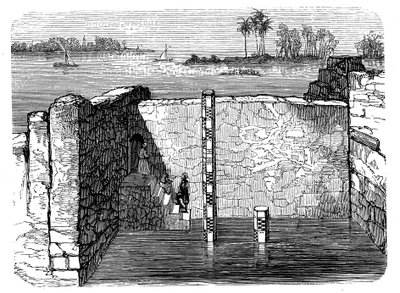 Restos de un Nilómetro, un antiguo dispositivo para medir la inundación anual del Nilo, c1885 de Unbekannt