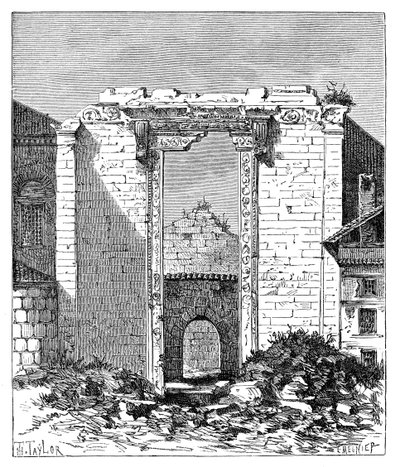 Restos del Templo de Augusto y Roma, Ancyra Ankara, Turquía, 1895 de Unbekannt