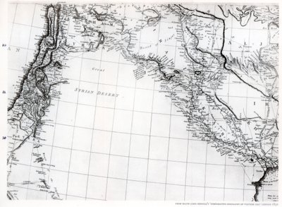 Mapa de Rennell del desierto sirio, fechado en 1809, publicado en 1831 de Unbekannt