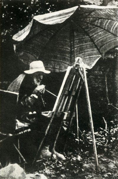 Renoir pintando al aire libre, c. 1910s, 1947 de Unbekannt