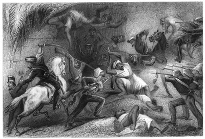 Repulsión de una salida desde Delhi, 1857 de Unbekannt