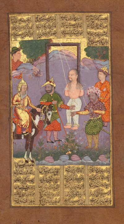 Rescate de Bizhan por Piran, Folio del Shahnama Libro de los Reyes de Firdausi, ca. 1610 de Unbekannt