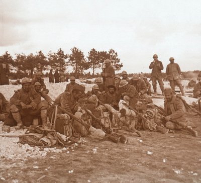 Parada de descanso, Champagne, norte de Francia, c1914-c1918 de Unbekannt