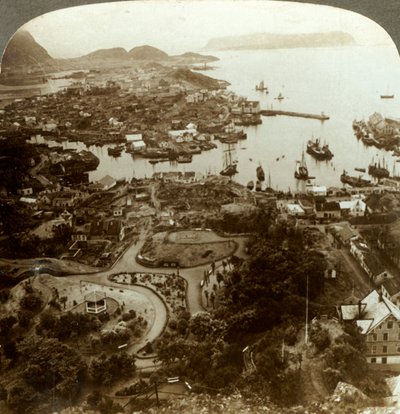 Restaurando una ciudad quemada - Aalesund, un puerto isleño y mercado importante de bacalao, Noruega, c1905 de Unbekannt
