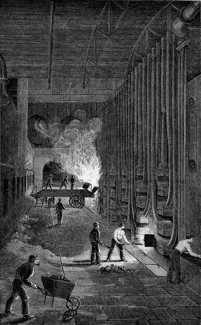 Casa de Retorta, Imperial Gasworks, Kings Road, Londres, 1876 de Unbekannt