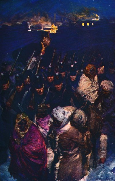 Retirada del ejército británico de Kabul, c1912 de Unbekannt