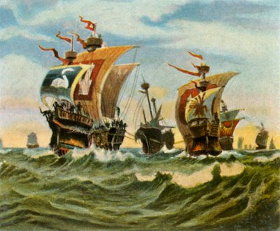 Retorno de la flota de Hamburgo tras la derrota de los Hermanos Victual, 1401, 1936 de Unbekannt